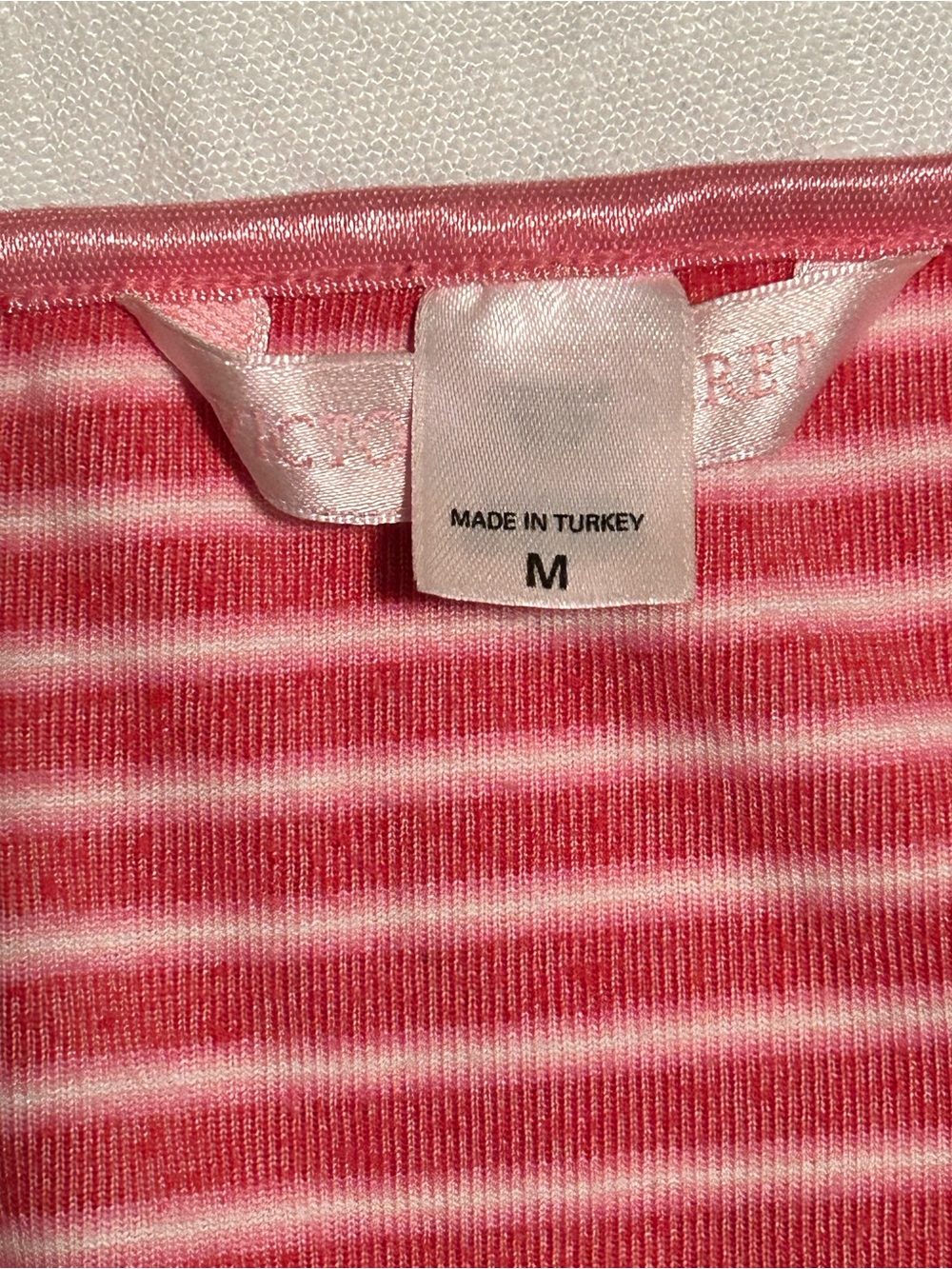 Victoria Secret Red Striped Lace-Trim Women's Camisole & Pant Pajama Set - Picture 9 of 14